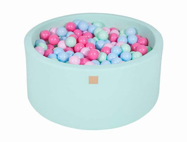 Ballenbak Rond 300 ballen 90x40 cm Mint: Babyblauw, Licht Roze, Roze